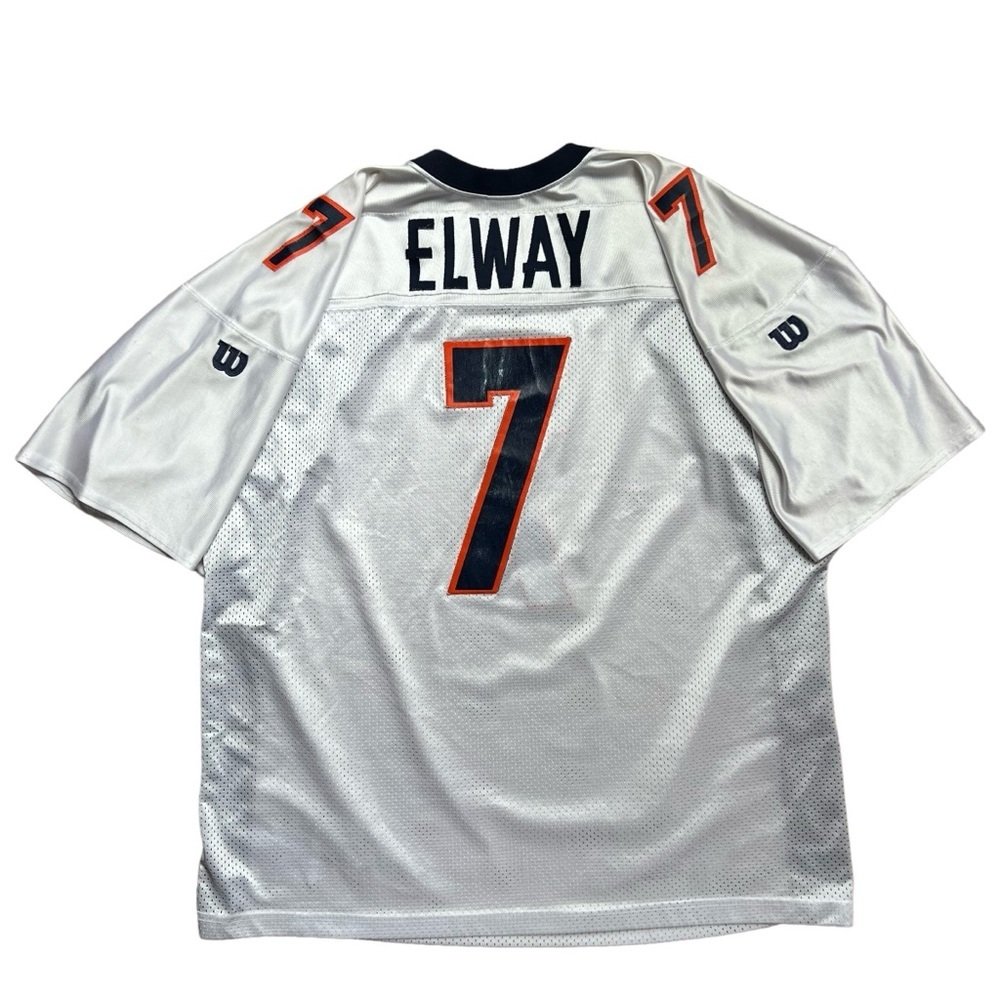 Vintage 90s NFL - Wilson - John Elway - Denver Broncos Jersey - White XXL 54